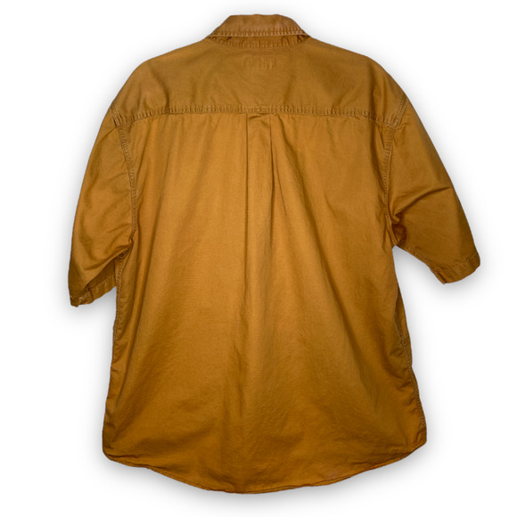 Men’s Carhartt Forced Relaxed Fit Short Sleeve Brown Shirt Large - Picture 5 of 5